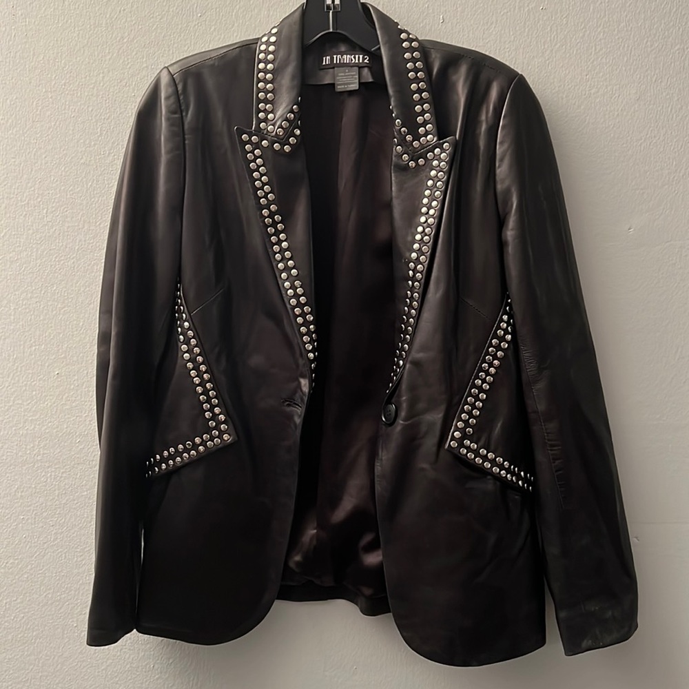 In Transit Womens Authentic Leather Blazer